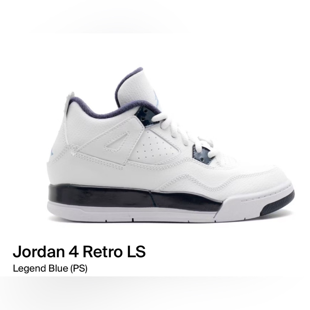 Jordan 4 Retro LS BT ‘White/Legend Blue-Midnight Navy’ (5C) 707432-107